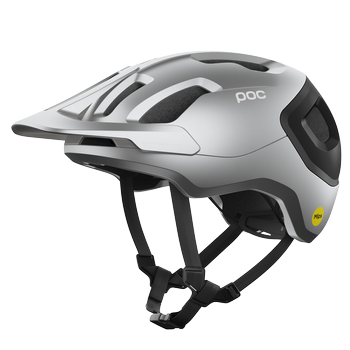 Bicycle helmet POC Axion Race MIPS Uranium Black/Argentite Silver Matt - 2023