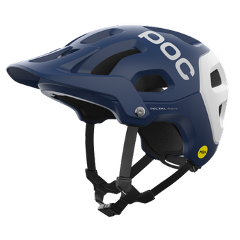 Bicycle helmet POC Tectal Race MIPS Lead Blue/Hydrogen White Matt