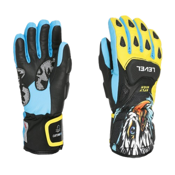 Gloves Level SQ JR CF Yellow/Blue 2024/25