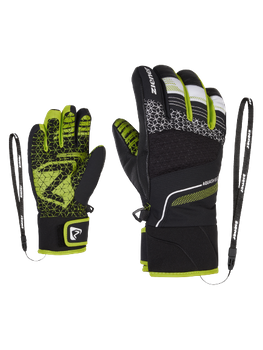 Gloves Ziener Lonzalo AS(R) Glove Junior Black lime - 2023/24