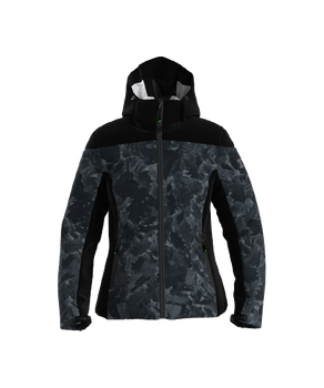 Ski jacket ENERGIAPURA Jacket With Hood Flond Camouflage Leaves Lady Grey / Black - 2023/24