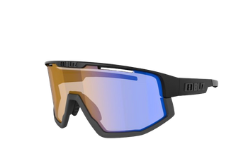 Sunglasses BLIZ Fusion Nano Nordic Light Matt Black/Coral Orange Blue - 2024