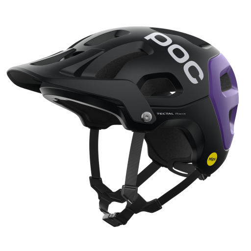 Bicycle helmet POC POC Tectal Race MIPS Uranium Black/Sapphire Purple Metallic Matt- 2022