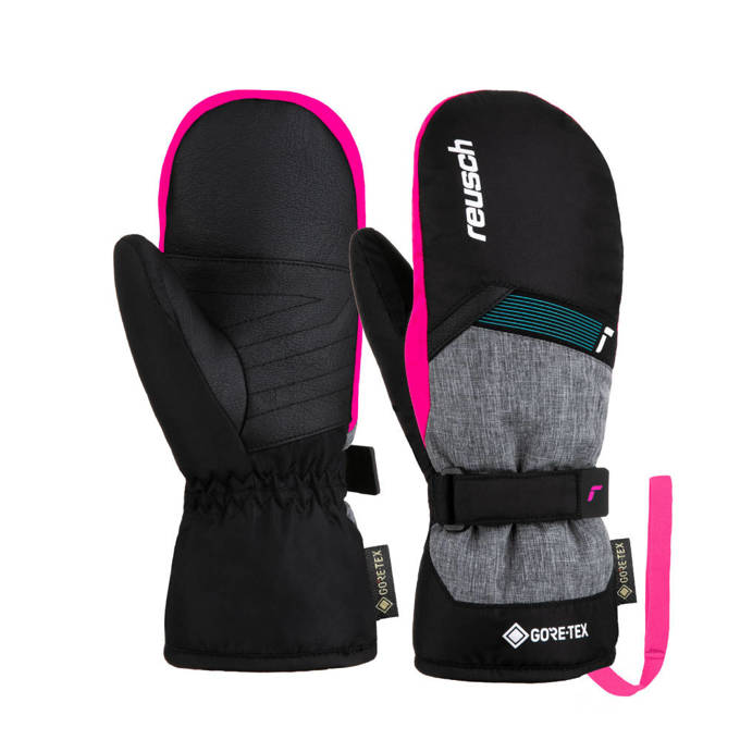 Gloves Reusch Flash GORE-TEX Junior Mitten Black/Black Melange/Pink Glo- 2023/24