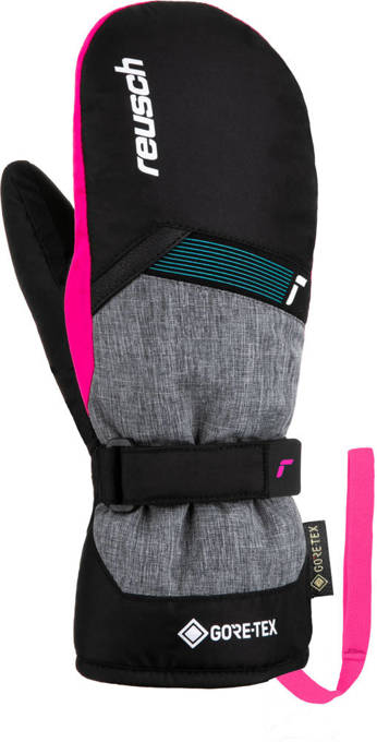 Gloves Reusch Flash GORE-TEX Junior Mitten Black/Black Melange/Pink Glo- 2023/24