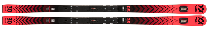 Skis VOLKL Racetiger GS R + XComp 12 Black/Flo/Red - 2022/23
