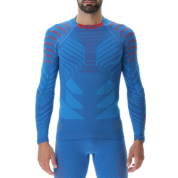 Thermal underwear UYN Man Resilyon Uw Shirt Lg Sl.turtle Neck Blue/Red - 2023/24