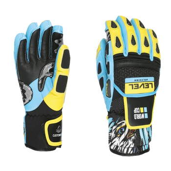 Handschuhe Level Worldcup JR CF Yellow/Blue 2024/25