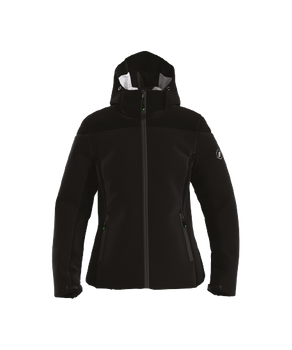 Skijacke ENERGIAPURA Jacket With Hood Flond Lady Unicolor Black - 2023/24