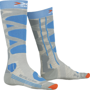 Skisocken X-Socks Ski Control 4.0 Women Grey Melange/Turquoise - 2023/24