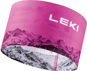 Stirnband LEKI XC Headband neonpink-white - 2023