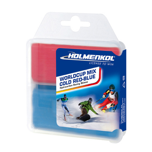 Ski wachs HOLMENKOL Worldcup Mix Cold Red-Blue 2x35g