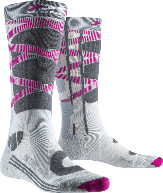 Skisocken X-SOCKS Ski Control 4.0 Women Grey Melange/Charcoal - 2022/23