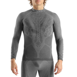 Thermounterwäsche UYN Man Elevatyon Biomorph UW Shirt Long SL Turtle New Neck Grey Melange - 2025/26