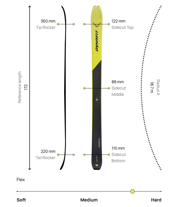 Ski Dynafit Blacklight 88 FI 90 Fluo Yellow - 2025/26
