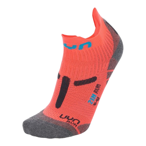 Outdoor Socken UYN Woman Run 2in Socks Coral Fluo/Anthracite