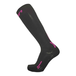 Skisocken UYN Woman Ski One Pure Snow Socks Black/Pink - 2025/26