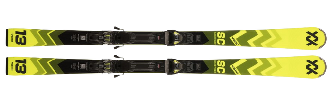 Skis Volkl Racetiger SC Yellow + vMotion 11 GW Black - 2024/25