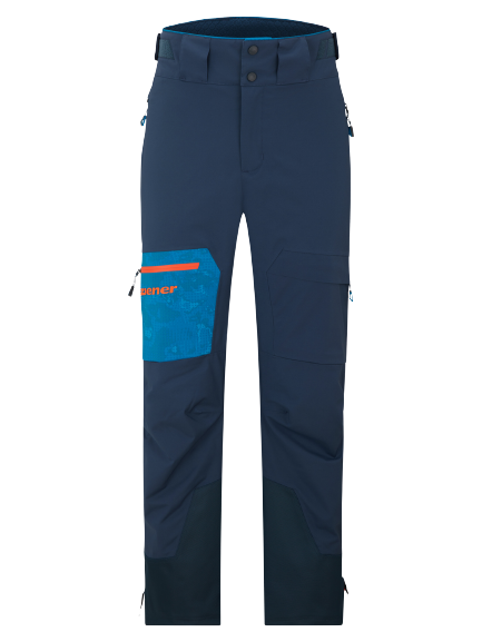 Ski pants Ziener Tewes Full-Zip Teamwear Lady Blue Foggy Print Dark Navy - 2025/26