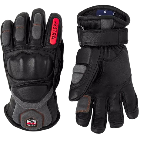 Gloves Hestra Impact Racing Jr. Black/Flame Red - 2025/26
