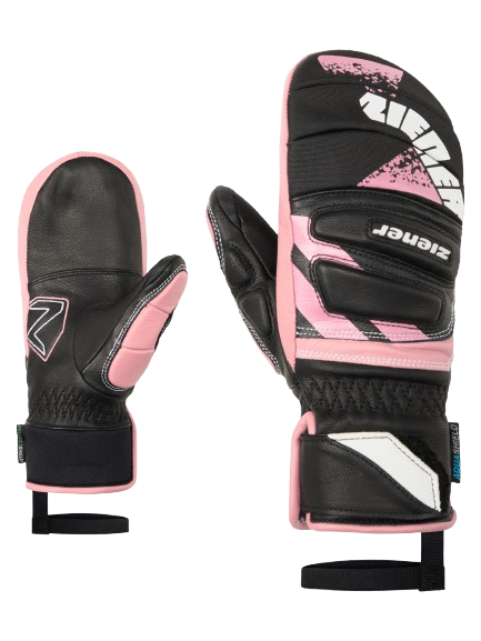 Gloves Ziener Lopaki-z As® Pr Mitten Glove Junior Unisex Black Pink Vanilla - 2025/26