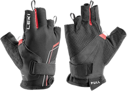 Gloves LEKI Nordic Breeze Shark Short Black/Red/White - 2024
