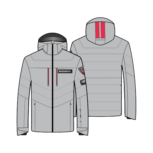 Skijacke Rossignol Hero Blackside Puffy JKT Soft Gray - 2024/25