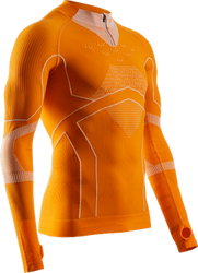 Thermounterwäsche X-bionic Energy Accumulator Light Shirt LS 1/2 Zip Men Blazing Orange/Arctic White - 2024/25