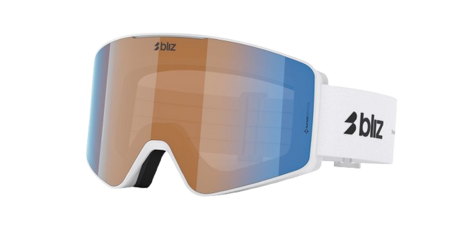 Goggles Bliz G001 Matte White Frame/Nano Optics Orange With Blue Multi Lens - 2025/26