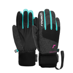 Gloves Reusch Simon R-TEX XT Junior Black Melange/Bachelor Button/Knockout Pink - 2024/25