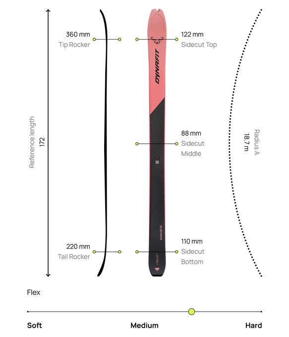 Skis Dynafit Blacklight 88 FI 70 Fluo Coral - 2025/26