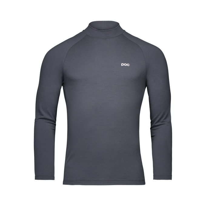 POC M's Layer Merino Mock Neck Jersey Sylvanite Grey
