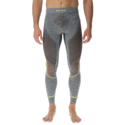 Thermounterwäsche UYN Man Ambityon UW Pants Long Black Melange/Atlantic/Orange Shiny - 2023/24