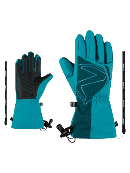 Gloves Ziener Laval-z As® Aw Glove Junior Unisex Aqua Breeze - 2025/26