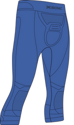 Thermounterwäsche X-bionic Energizer 4.0 Pants 3/4 Men Blossom Blue/Black - 2024/25