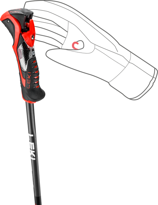 Skistöcke LEKI Airfoil 3D Black/Red - 2025/26