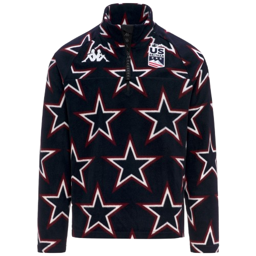 Hoodie Kappa 8CENTO 818G US Blue Baritone/Pomegranate - 2025/26