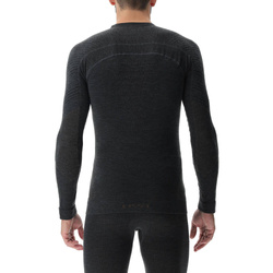 Thermounterwäsche UYN Man Fusyon Cashmere UW Shirt LG_SL Grey Rock/Brown - 2023/24