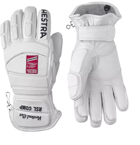 Handschuhe Hestra RSL Comp Vertical Cut d3O Impact White/Medium Blue - 2025/26