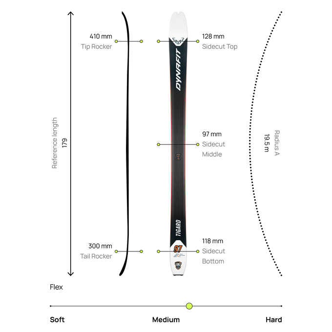 Ski Dynafit Tigard 97 Black/White - 2025/26