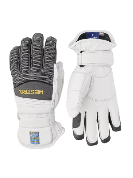 Gloves Hestra GSL Race Comp White/Yellow - 2025/26
