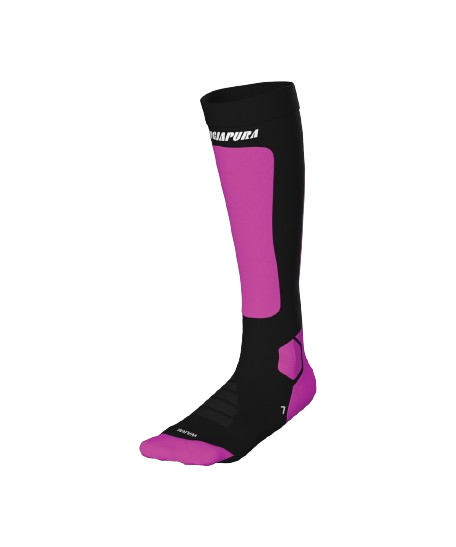 Skisocken Energiapura Heat Merino Socks Fluo Fuxia/Black - 2025/26