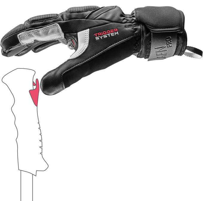 Handschuhe LEKI Griffin Pro 3D Black/White - 2025/26