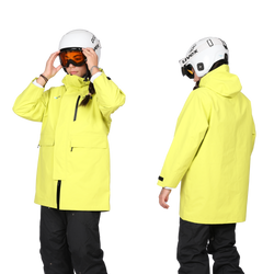 Mantel Level Race Rain Coat Junior Yellow/Black - 2025/26