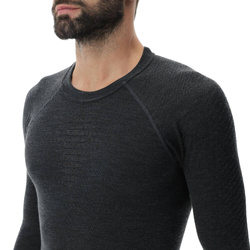 Thermounterwäsche UYN Man Fusyon Cashmere UW Shirt LG_SL Grey Rock/Brown - 2023/24